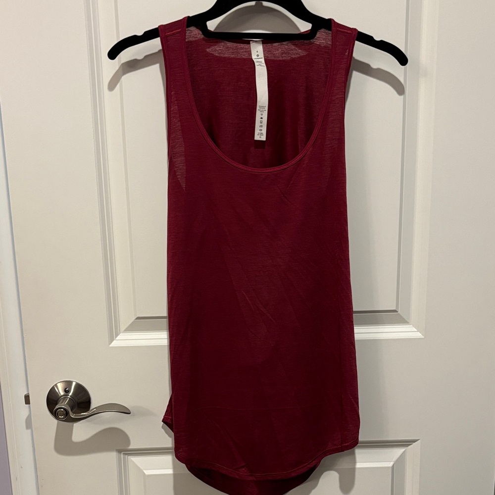 Lululemon Athletica Deep Red Tank Top
